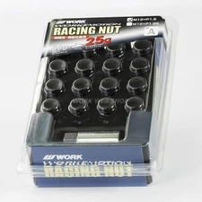 WORK 20pcs Light weight Racing Lock Nut Set 19HEX M12x1.5 Black Genuine Parts