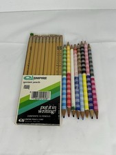 Vintage 1980 Empire Non-toxic No. 2 Yellow Wood Pencils Dual Kolor Made in USA