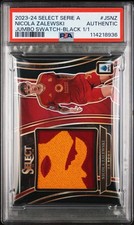 2023-24 PANINI SELECT SERIE A BLACK 1/1 Jumbo Swatch Nicola Zalewski 1/1 Roma