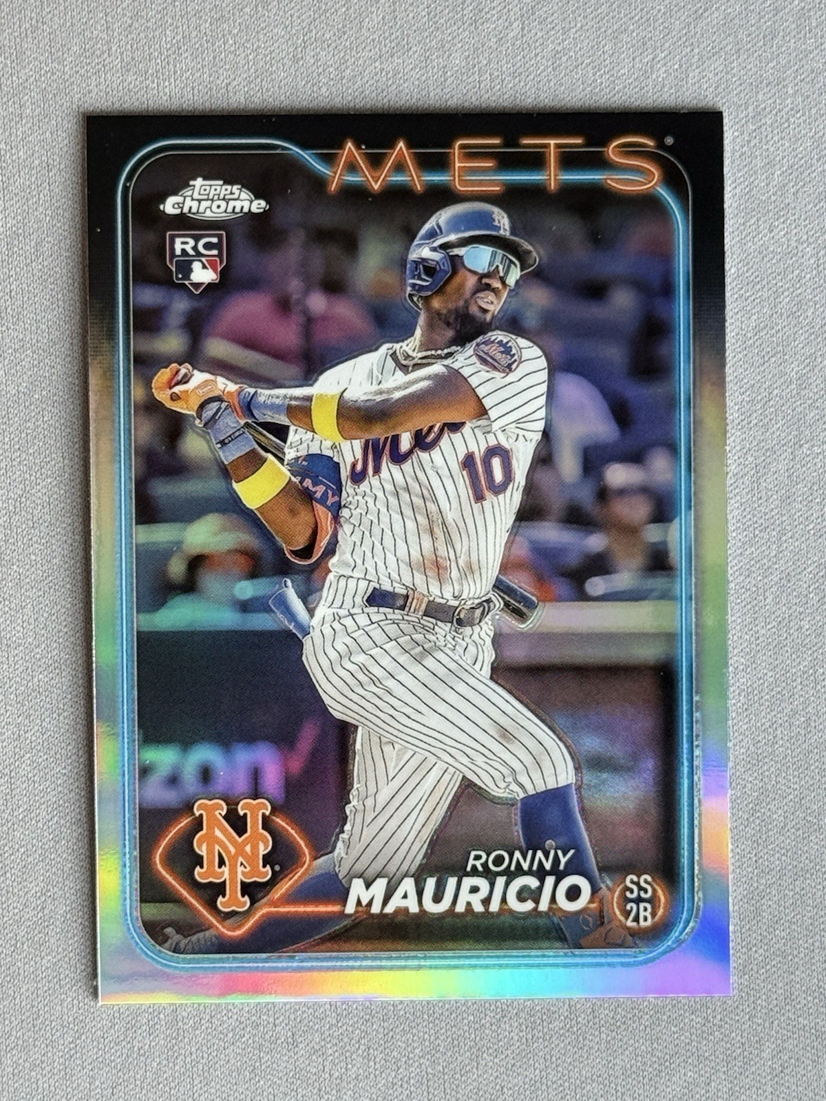 2024 Topps Chrome Refractor Ronny Mauricio #28 New York Mets Rookie RC