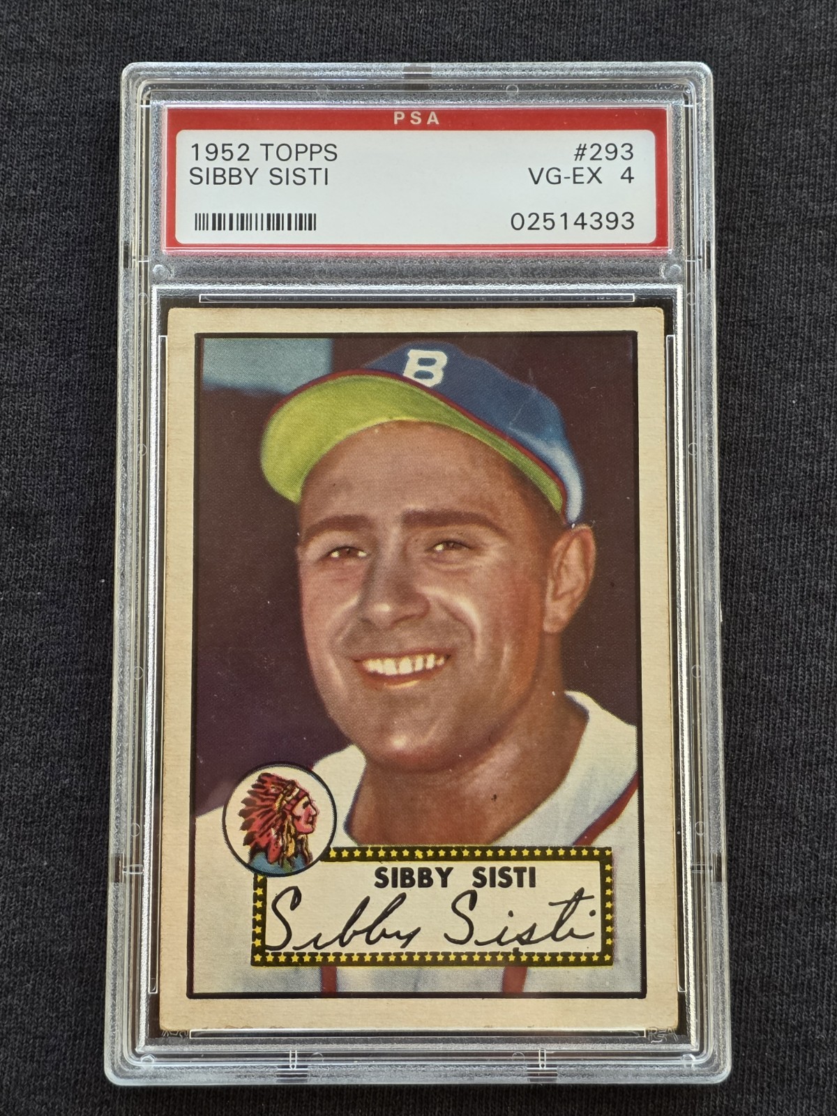 1952 Topps #293 Sibby Sisti Boston Braves PSA 4 VG-EX Semi High Number SP