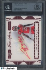 Chris Henry Jr Signed Five Star Custom Trading Card RC Rookie BAS Beckett AUTO. rookie card picture