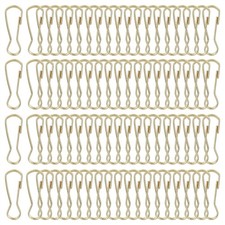 80 Pcs 32mm Stainless Steel 304 Spring Snap Lanyard Hook Keyring, Golden Bronze