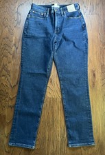Madewell Women's Perfect Vintage Curvy Straight Jeans Dark Blue Denim Dark sz 28