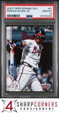2020 TOPPS OPENING DAY #67 RONALD ACUNA JR. PSA 10