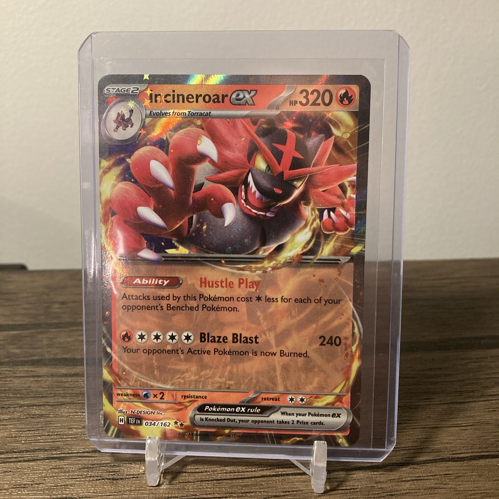 Pokemon Incineroar ex Temporal Forces 034/162 Double Rare Holo NM/M