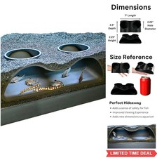 Aquarium Underground Tunnel Cave Two Hole Natural Curve Fish Tank Decor Hideout