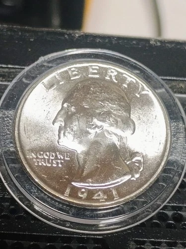 Brilliant Uncirculated Mint State 1941 P Silver Washington Quarter