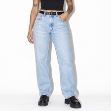 00s Vintage Light Wash Wrangler Jeans Womens 14 Distressed High Waist Straight