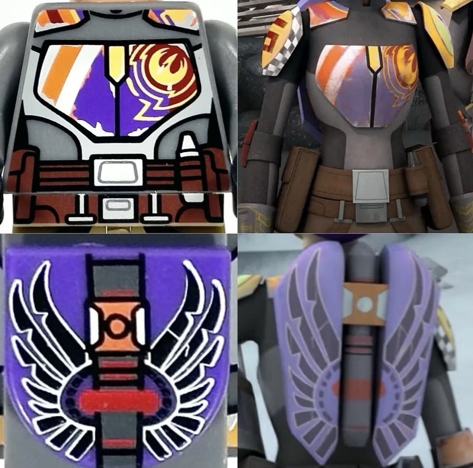 LEGO Star Wars Light Custom LC The Artful Artist Sabine Wren Minifigure NEW - Image 3 of 4