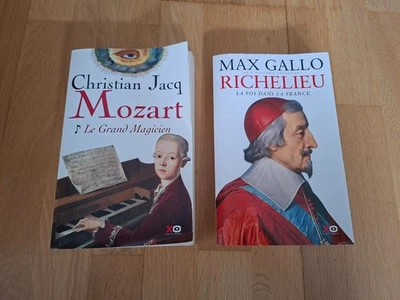 x2 livres MOZART / RICHELIEU Max Gallo & Christian Jacq - Biographie Histoire - Photo 1/2