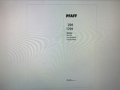 Pfaff 294 Manual  Digital