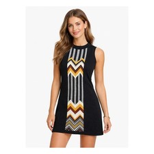 Missoni for Target Knit Mini Dress Size S Black Chevron Stripe Sleeveless Retro