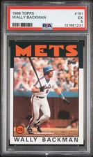 1986 TOPPS #191 WALLY BACKMAN PSA 5