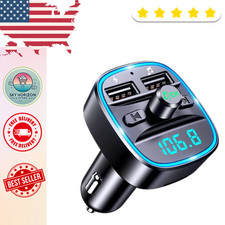 Bluetooth 5.0 Car Wireless FM Transmitter Adapter USB PD Charger AUX Hands LOT