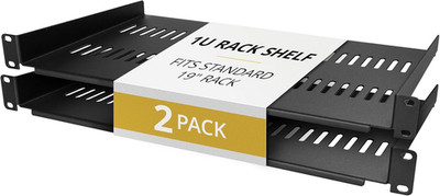Startech 2-Pack 1U Server Rack Shelf, Vented Rackmount Cantilever Tray for 19'' N