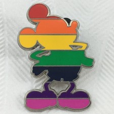 Disney Parks Mickey Mouse Pin Trading 2016 Rainbow Pride LGBTIQ+ Silhouette Pin