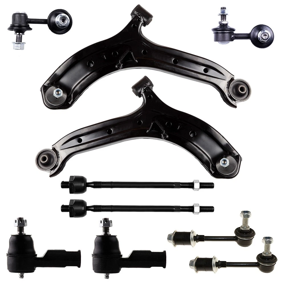 Kit De 14 Piezas Para Suspensión Delantera Hyundai Accent 2006-2011 - Incluye Rodamientos, Brazos Y Terminales