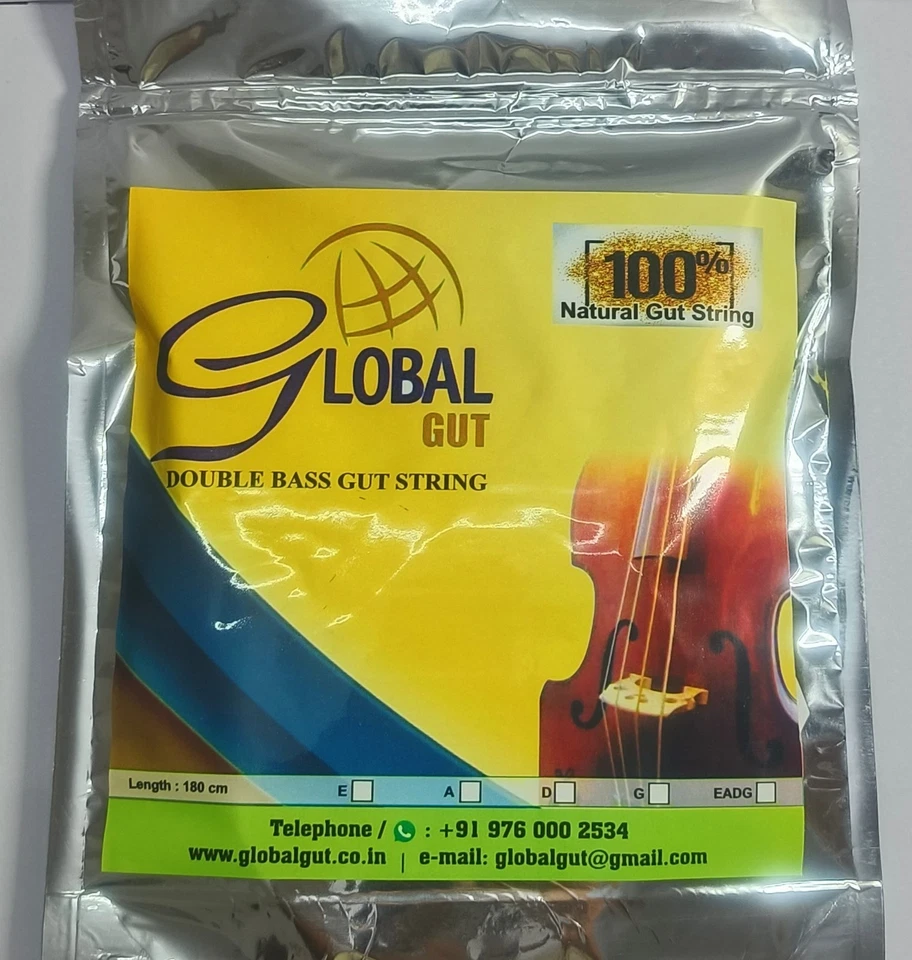 Double Bass Gut String Upright 3/4 Strings Natural GUT Set-one set ADG. - Image 3 of 4