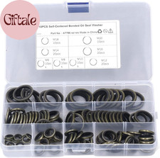 110 Pcs 8 Sizes Oil Seal Washer Automotive Drain Plug Gaskets Oil Crush Washers