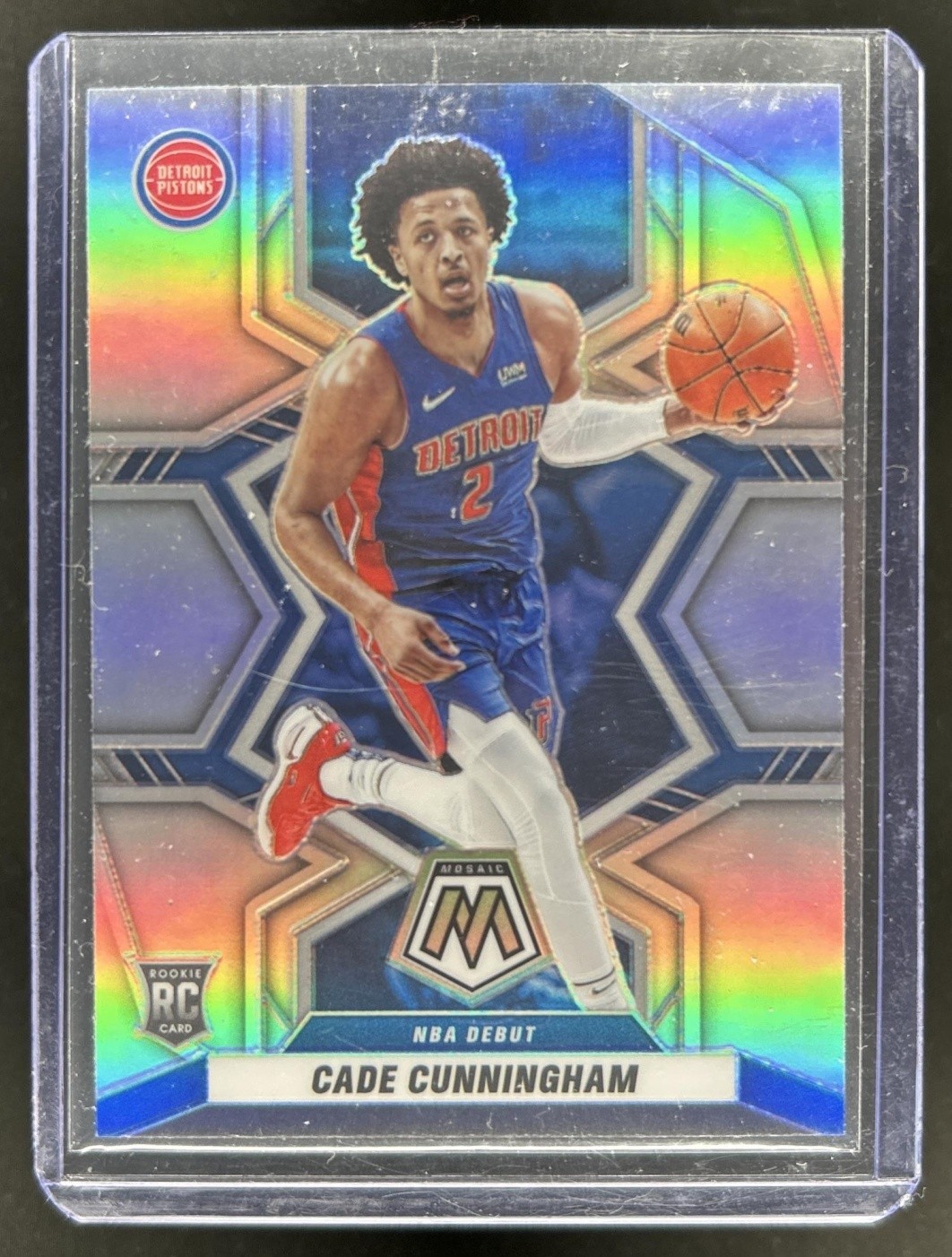 2021-22 Panini Mosaic Cade Cunningham RC Silver Rookie #261 Pistons