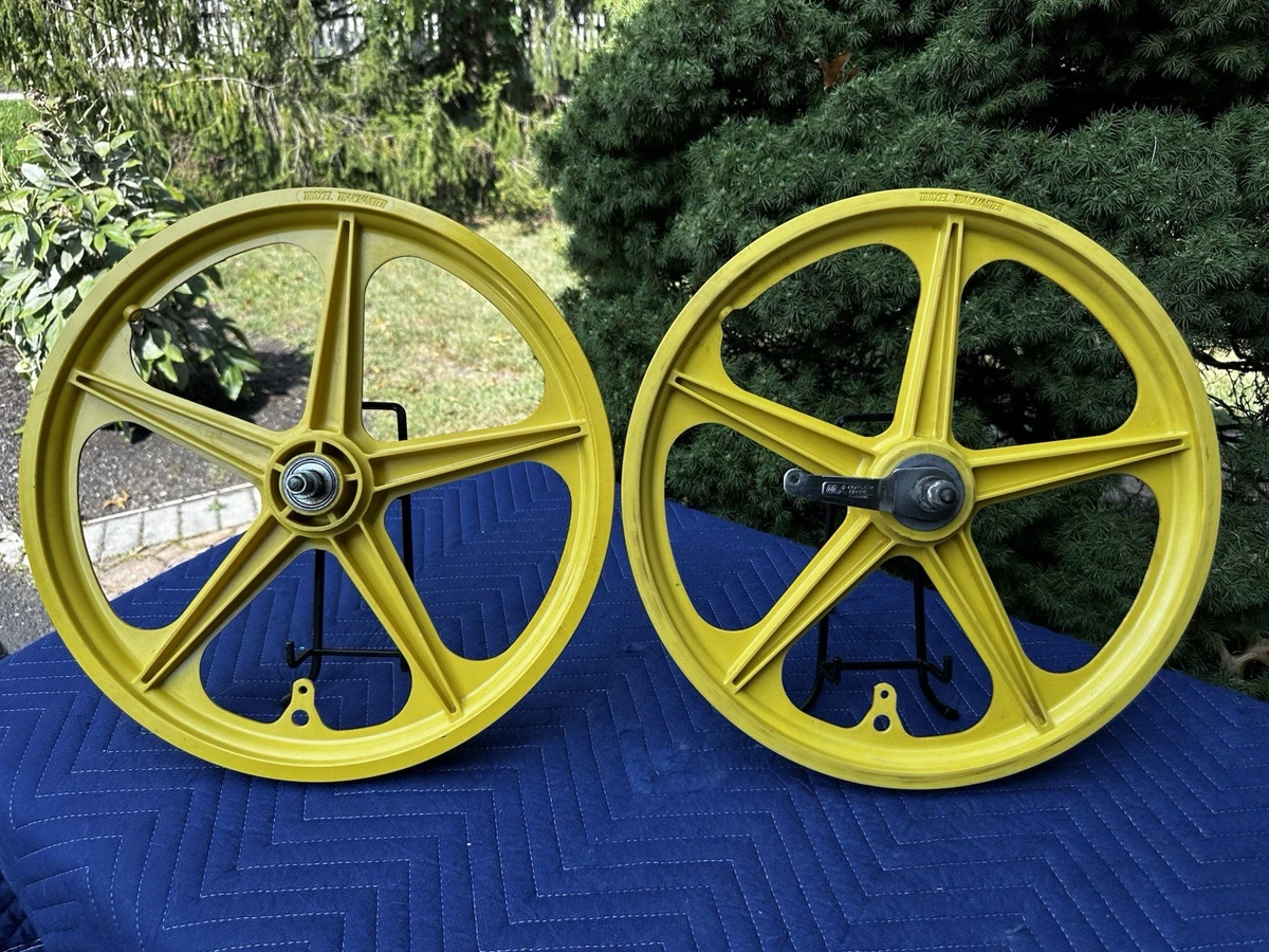 BMX Bike-Old School Yellow Wheels & Wheelset Vintage Bike Parts