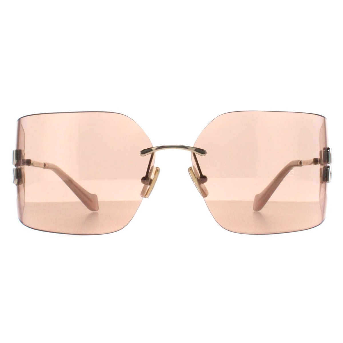 Miu Miu Sunglasses MU54YS ZVN20F Pale Gold Pink Mirror | eBay