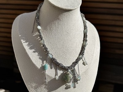 Aeris Statement Necklace Natural Stone  Artisan