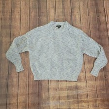 J.Crew Sweater Womens S Blue Marled Cotton-Bl...