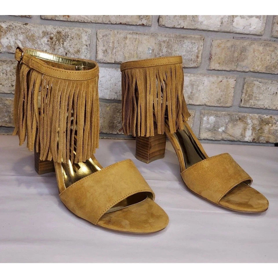 Carlos By Carlos Santana Brulee Gilda Gamuza Flecos Tobillo Correa Tacón, Para Mujer 9M Foto 4 de 4