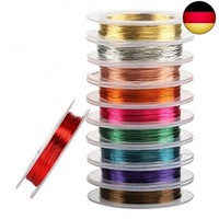 0,3 Mm Kupferdraht Set Bunt In 10 Farben Basteldraht Schmuckdraht Schmuck Faden