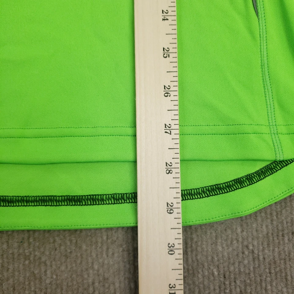 Avia Running Shirt Mens Medium Green Black Mesh Short Sleeve Tennis Activewear - Image 4 of 4