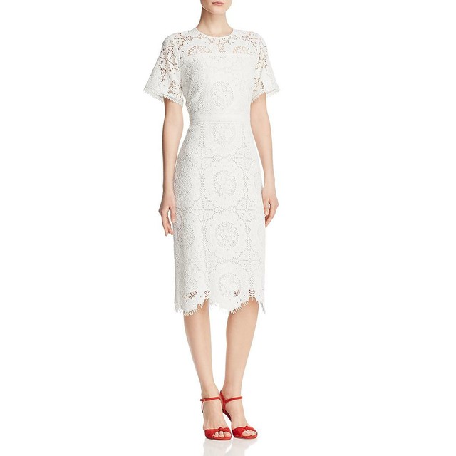shoshanna beaux guipure lace sheath dress