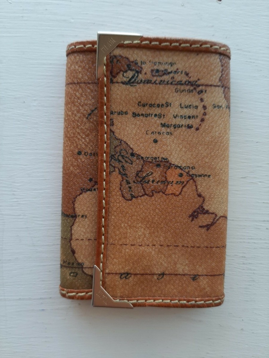 ALVIERO MARTINI 1° CLASSE Wallet Key Case Geo 6 hooks Holder World