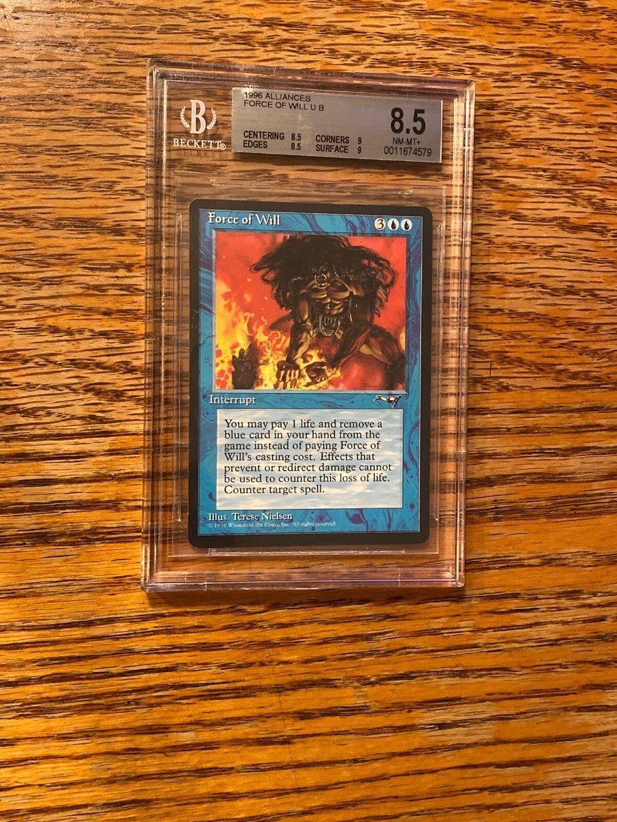 Force Of Will BGS Grade 8.5/8.5/9/9 MTG Alliances Beauty (RG