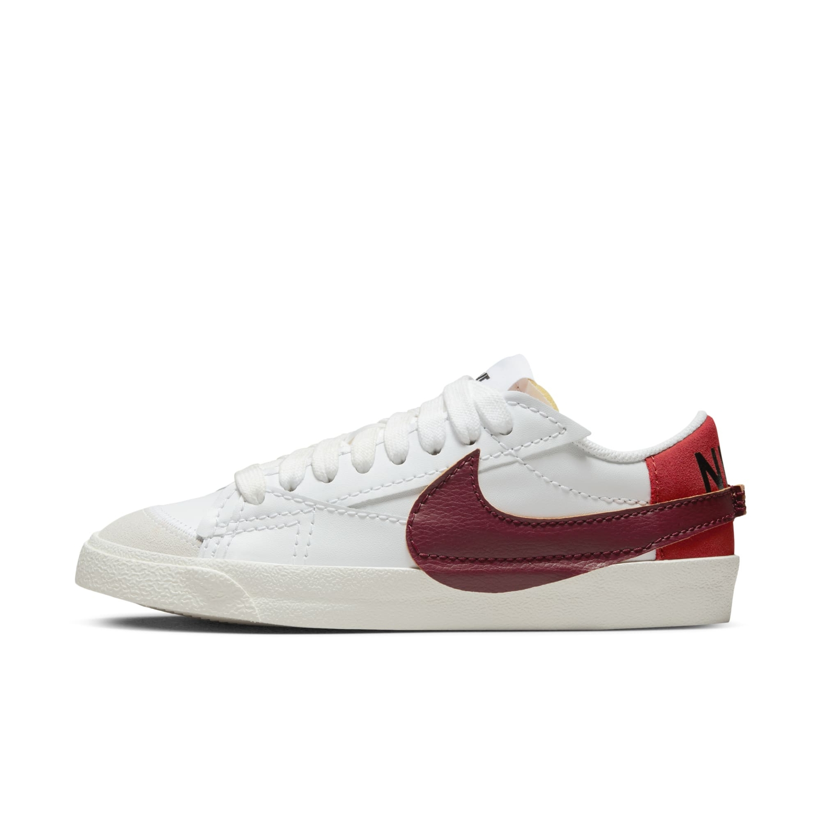 [DQ1470-104] WOMENS NIKE BLAZER LOW 77 JUMBO DARK BEETROOT CINNABAR