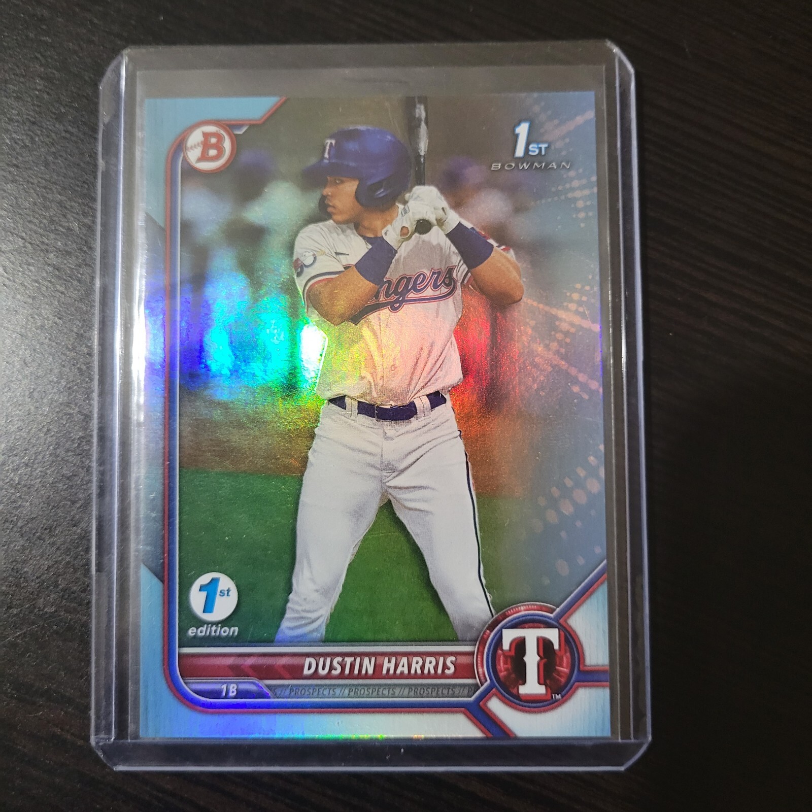 2022 Bowman 1st Edition BPPF-119 Dustin Harris Sky Blue Foil Parallel 1st