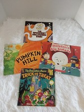 Lot X4 Halloween Books Trick Or Treat, Pumpkin Hill, Spooky Halloween Skeleton