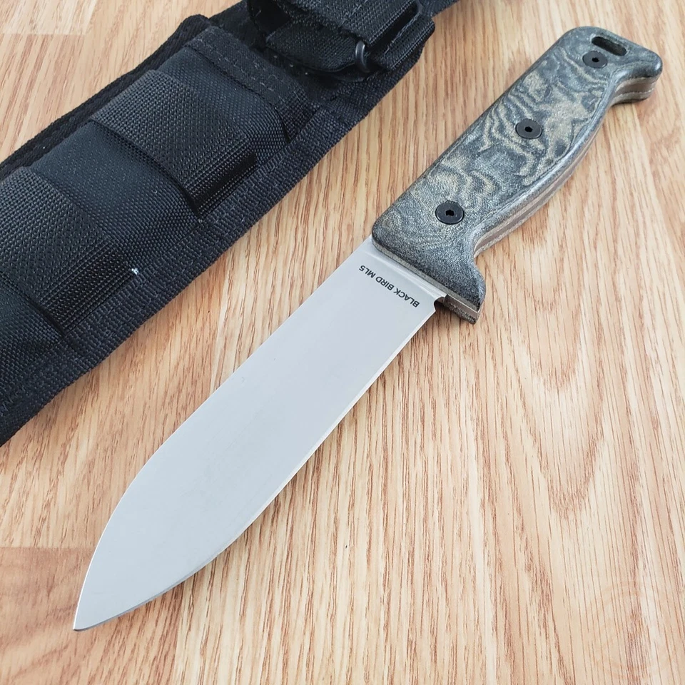 Онтарио Black Bird ML5 фиксированный нож 5 «полный хвостовик 420HC стальное лезвие Micarta ручки - Изображение 2 из 4