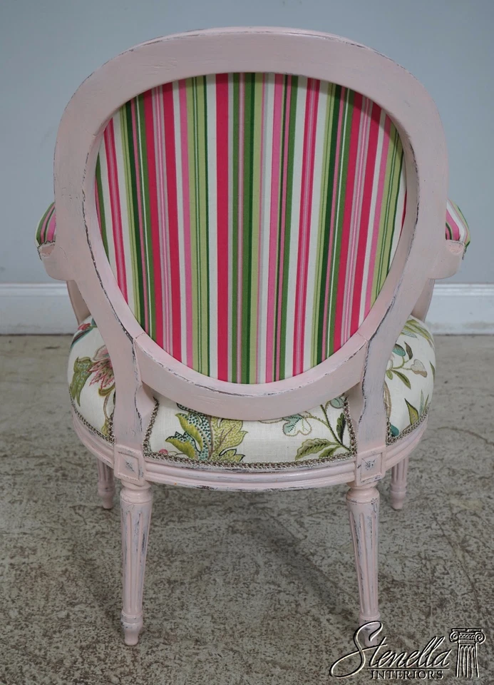 L61971EC: Par de sillones tapizados estilo Luis XVI rosa francés Foto 4 de 4