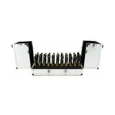33 Pc Silver and Deming Drill Bit Set with 1/2 Inch Diameter Tri-Flat Shank 