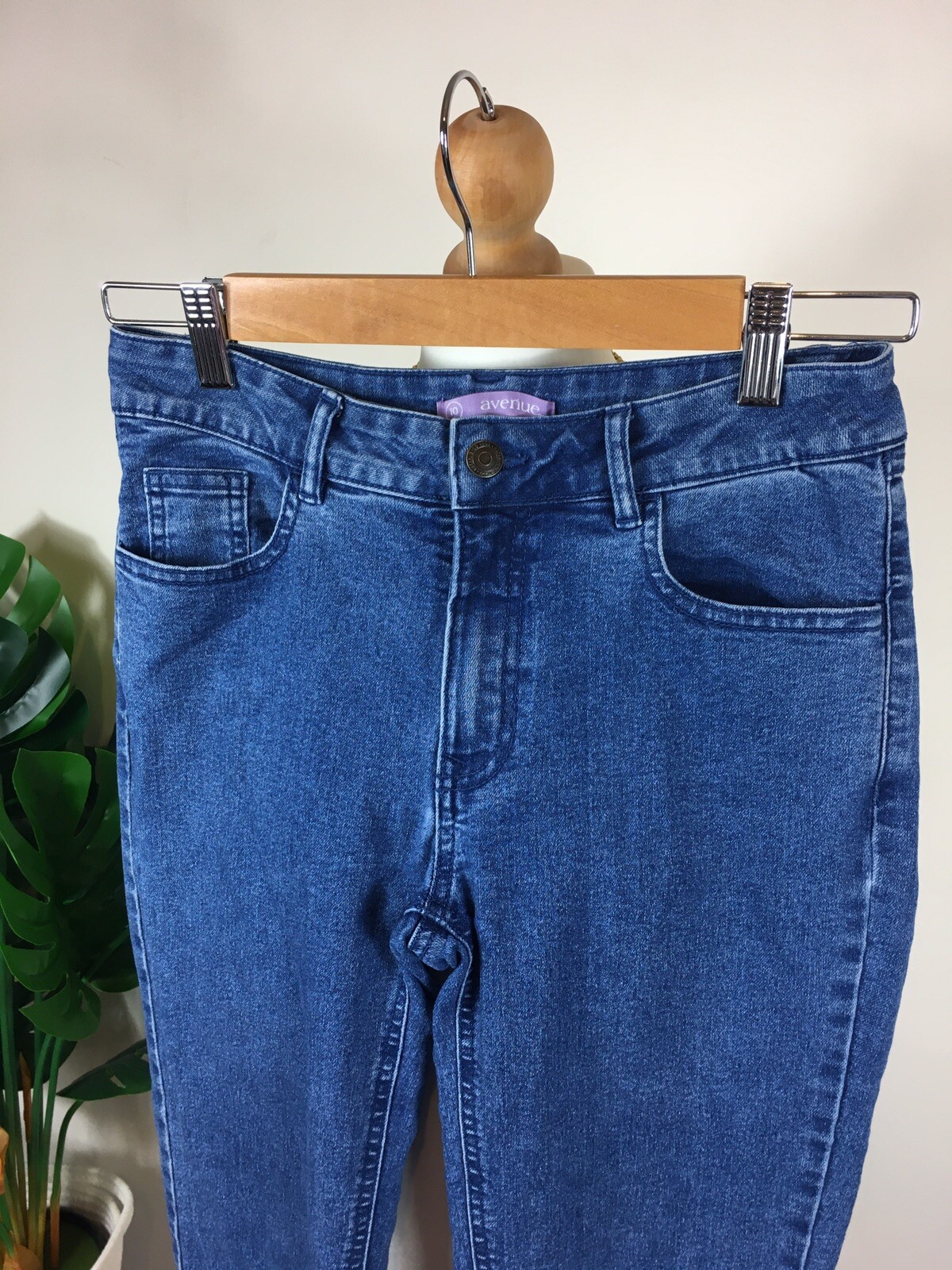 Womens Size 10 Skinny Denim Jeans Womens L30 Medium Blue Stretchy Casual eBay