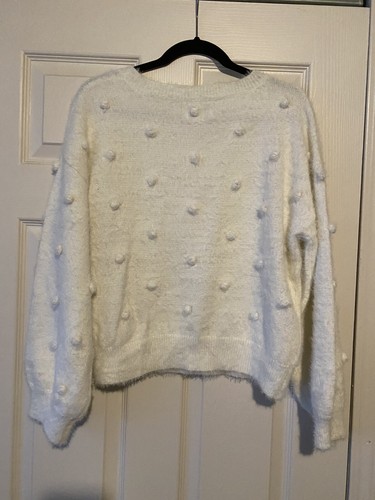 Cream Cropped Sweater Jun \u0026 Ivy soft 