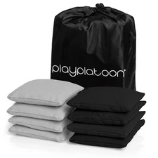 Play Platoon Premium Weather Resistant Duck Cloth Cornhole Bags - Set of 8 Bean