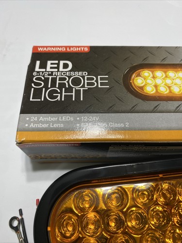For Buyers 6-1/2" Recessed LED Strobe Light 24 amber LED SL65A0 - Picture 2 of 4