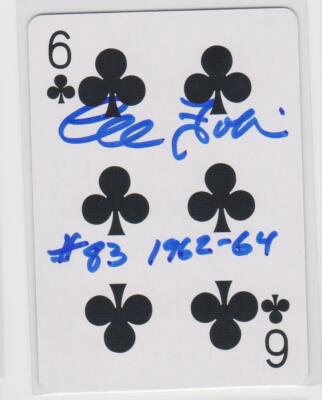 LEE FOLKINS DALLAS COWBOYS 1962-64 WASHINGTON COLLEGE  AUTOGRAPHED PLAYING CARD 
