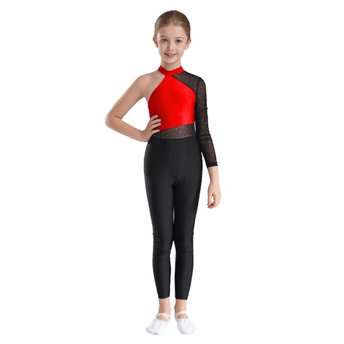 Kinder Mädchen Trikot Tanz Gymnastik Trainingsanzug Bodysuit Sport Kostüm Yoga- - Bild 81 von 118