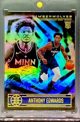 Anthony Edwards RARE ROOKIE RC GOLD HOLO FOIL REFRACTOR INVESTMENT CARD MVP