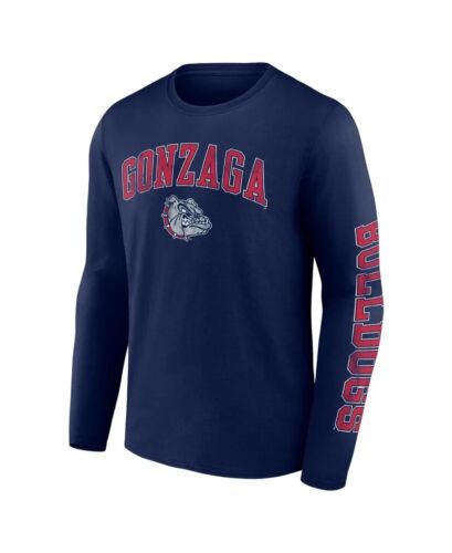 Men's Fanatics Navy Gonzaga Bulldogs Distressed Arch Over Logo T-shirt XXL New - Picture 2 of 4