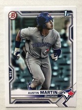 2021 Bowman AUSTIN MARTIN Base 1st Bowman Prospect #BP-87 RC - Toronto Blue Jays